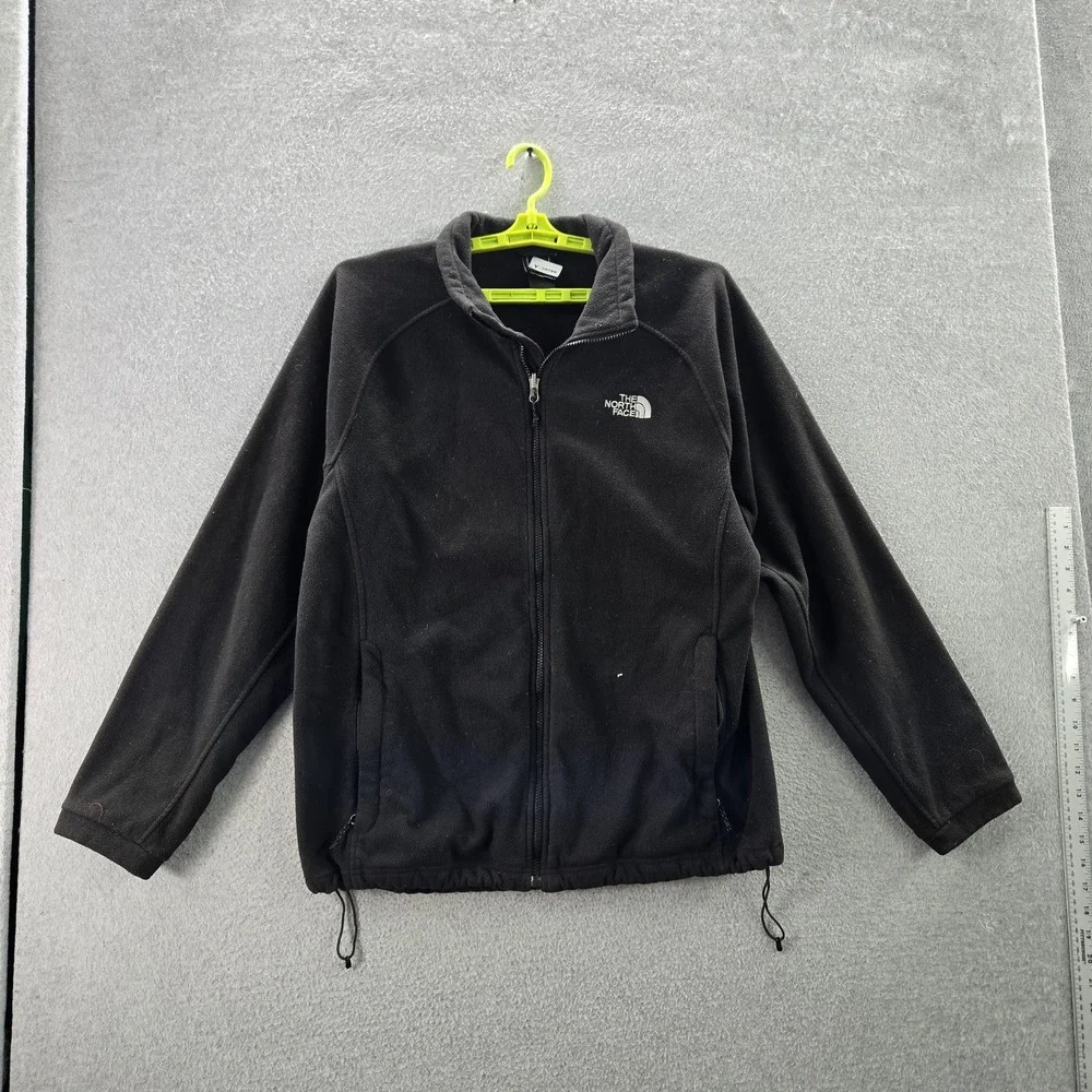 The North Face Men Jacket XL‎ Black Fleece Activewear Gorpcore Logo Zipper Long